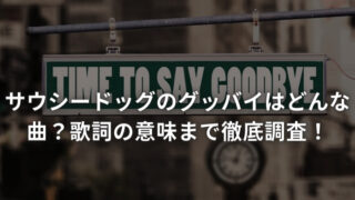 サウシードッグのグッバイはどんな曲？歌詞の意味まで徹底調査！