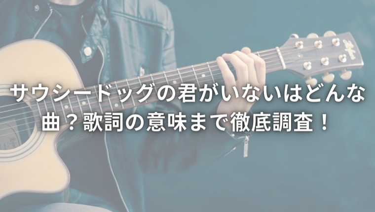 サウシードッグの君がいないはどんな曲？歌詞の意味まで徹底調査！